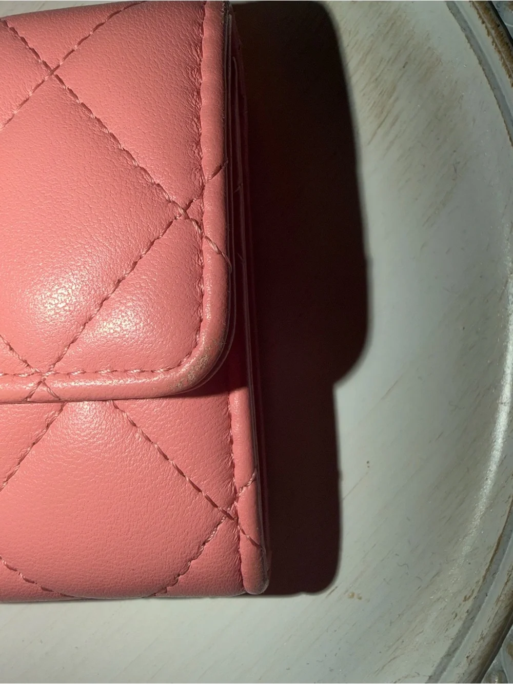 Chanel classic flap compact wallet — pink lambskin | full set + COA